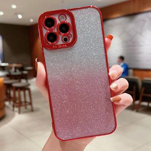 Voor iPhone 6 / 6s Hoge transparante gradintkleur Glitter TPU-telefoonhoes