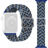 Gesp gevlochten elastische band horlogeband voor Apple Watch Series 6 & SE & & 5 & 4 40mm / 3 & 2 & 1 38mm (golfpatroon camouflage)