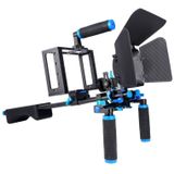 YELANGU D222 Dual verwerkt Camera schouder Mount + Camera kooi stabilisator Kit met Matte Box + Follow Focus voor DSLR Camera / videocamera