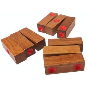 Educatief houten dobbelstenen Pile-up puzzel baksteen speelgoed