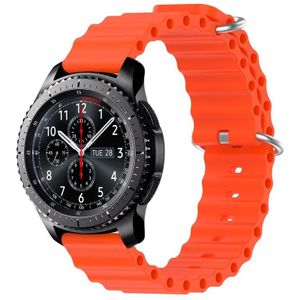 Voor Samsung Gear S3 Frontier 22mm Ocean Style siliconen effen kleur horlogeband