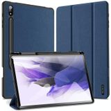 Voor Samsung Galaxy Tab S9+ DUX DUCIS Domo Series Doek Textuur Magnetische Lederen Tablet Case(Blauw)
