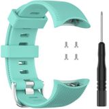 Voor Garmin Forerunner 45/Forerunner 45S Universele Twill Effen Kleur Siliconen Horlogeband (Teal)