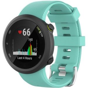 Voor Garmin Forerunner 45/Forerunner 45S Universele Twill Effen Kleur Siliconen Horlogeband (Teal)