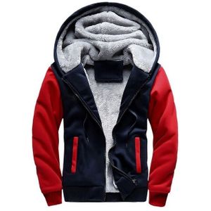 Winter Parka Men Plus Velvet Warme Windproof Jassen Grote Maat Hooded Jassen (Rood)