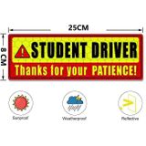 2 STUKS STUDENT DRIVER Beginner Auto Sticker Magnetische Reflecterende Auto Sticker 25x8 cm (Type B)
