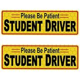 2 STUKS STUDENT DRIVER Beginner Auto Sticker Magnetische Reflecterende Auto Sticker 25x8 cm (Type B)