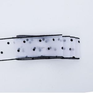 Transparante sneeuw stippen garen lint geschenkdoos verpakkingsmateriaal  specificatie: 4cm (starry wit)