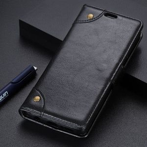 Koperen gesp Nappa textuur horizontale Flip leren Case voor Huawei P30 Lite  met houder & kaartsleuven & portemonnee (zwart)