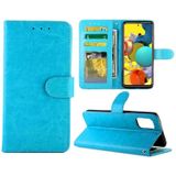 Voor Samsung Galaxy A71 5G Crazy Horse Texture Leather Horizontale Flip Beschermhoes met Houder & Card Slots & Wallet & Photo Frame (Sky Blue)