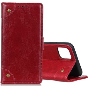 For Galaxy Note10 Lite / A81 Copper Buckle Nappa Texture Horizontal Flip Leather Case with Holder & Card Slots & Wallet(Wine Red)