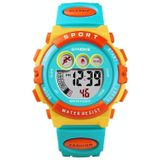 Synoke 9802 kinderen sport waterdicht digitaal horloge (blauw oranje)