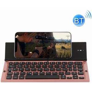 GK608 Ultradun opvouwbaar Bluetooth V3.0-toetsenbord  ingebouwde houder  ondersteuning Android / iOS / Windows System (Goud)