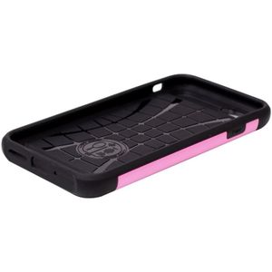 Voor iPhone 8 Plus & 7 Plus schuif stijl TPU + PC combinatie Case met Card Slot(Pink)