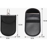 2 PCS auto sleutelhanger RFID anti-diefstal sleutel tas mobiele telefoon signaal schild tas anti-magnetische zak (zwarte koolstofvezel)
