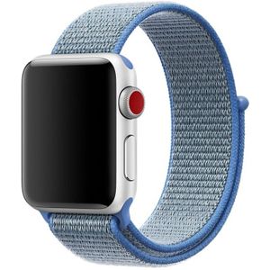 Eenvoudige mode nylon horlogebandje voor Apple Watch serie & 40mm/3 & 2 & 1 38mm  met Magic stick (blauw)