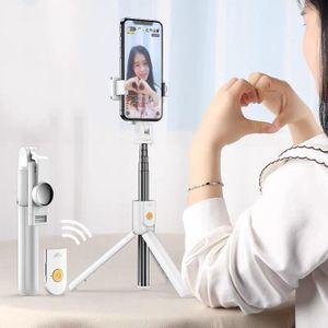 Mobile Phone Bluetooth Selfie Stick Live Bracket  Specification: K10 (White)