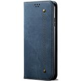 Voor Xiaomi Mi 11 Denim Texture Casual Style Horizontale Flip Lederen Case met houder & kaart slots &portemonnee (blauw)