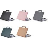 Boekstijl Laptop Beschermhoes Handtas voor MacBook 16 inch (Zwart + Power Bag)