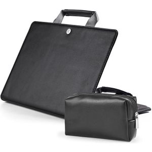 Boekstijl Laptop Beschermhoes Handtas voor MacBook 16 inch (Zwart + Power Bag)