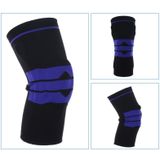 Outdoor Fitness alpinisme Knit bescherming siliconen Anti - botsing voorjaar ondersteuning sport knie beschermer  grootte: L(Black)