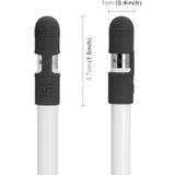 Multifunctionele Anti verloren Silicone beschermkap dekking voor Apple Pencil(Black)