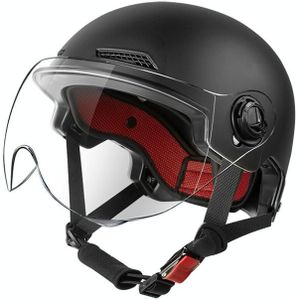 BY-1292 Unisex motorfiets matte beschermende korte spiegel halve helm