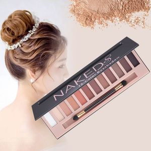 5673 cosmetische 12 kleuren matte aarde kleur naakte oog schaduw make-up palet met borstel set