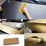 Autoklever met decoratieve 3D Carbon Fiber PVC  grootte: 127cm x 50cm(Gold)