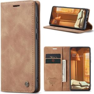 For Samsung Galaxy A73 5G CaseMe 013 Multifunctional Horizontal Flip Leather Phone Case(Brown)