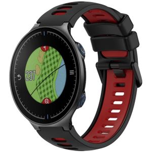 Voor Garmin Approach S5 tweekleurige siliconen horlogeband (zwart + rood)