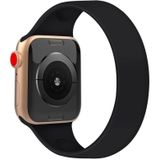 Voor Apple Watch Series 6 & SE & 5 & 4 44mm / 3 & 2 & 1 42mm Solid Color Elastic Siliconen Vervangende Polsbandje  Maat:M 143mm(Zwart)