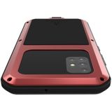 Voor Galaxy A51 LOVE MEI Metaal schokbestendig waterdichte stofdichte beschermhoes (rood)