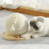 Cat Claw Grinder Sisal Rope Puzzel Bal Catnip Speelgoed (Wit)