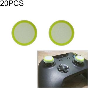 20 stuks lichtgevende silicone beschermhoes voor PS4/PS3/PS2/XBOX360/XBOXONE/WIIU gamepad joystick (groen)