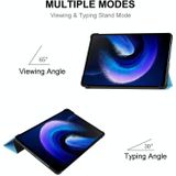 Voor Xiaomi Pad 6 / Pad 6 Pro ENKAY Tri-fold Custer Texture Leather Stand Smart Case