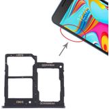 SIM-kaartlade + SIM-kaartlade + Micro SD-kaartlade voor Samsung Galaxy A2 Core SM-A260 (zwart)