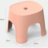 2 PCS huishoudelijke badkamer rij ontlasting plastic ontlasting verdikte lage ontlasting vierkante krukjes kleine bankjes  kleur: roze volwassene