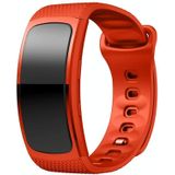 Voor Samsung Gear Fit2 Pro siliconen vervangende riem horlogeband  maat: S (oranje)