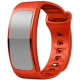 Voor Samsung Gear Fit2 Pro siliconen vervangende riem horlogeband  maat: S (oranje)