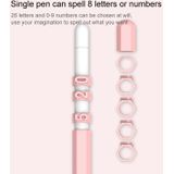 LOVE MEI Voor Apple Pencil 2 Number Letter Design Stylus Pen Siliconen Beschermhoes (Groen)