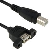 USB 2.0 Type B mannetje naar USB 2.0 vrouwtje Printer / Scanner Adapter kabel voor HP  Dell  Epson  Lengte: 50cm(zwart)