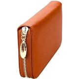 906 antimagnetische RFID Litchi textuur vrouwen grote capaciteit hand portemonnee portemonnee telefoon tas met kaartsleuven (bruin)