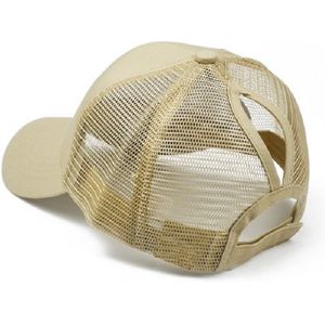Zomer katoen mesh opening paardenstaart hoed zonnebrandcrme Baseballpet  specificatie: ?? (kaki)