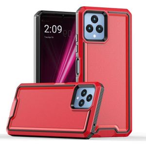 For T-Mobile Revvl 6 5G Armour Two-color TPU + PC Phone Case(Red+Black)