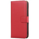 Effen textuur koeienhuid lederen horizontale flip case met magnetische sluiting & houder & kaart slots & portemonnee voor iPhone 12 Pro Max (rood)