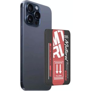 Voor iPhone 15 Pro Max Mutural Chuncai-serie magnetische houder kaartsleuf (zwart rood)