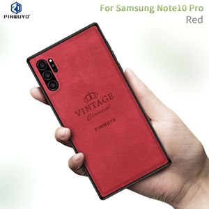 PINWUYO schokbestendige waterdichte volledige dekking PC + TPU + huid beschermende case voor Galaxy Note10 + (rood)