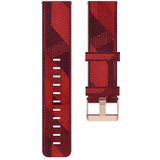 23mm Stripe Weave Nylon Polsband watch band voor Fitbit Versa 2  Fitbit Versa  Fitbit Versa Lite  Fitbit Blaze (Rood)