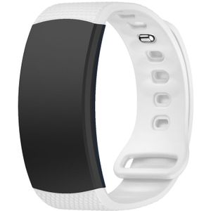 Siliconen polsband horloge band voor Samsung Gear Fit2 SM-R360  polsband grootte: 126-175mm (wit)